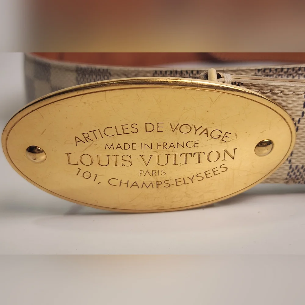 Louis Vuitton Damier Azur Canvas Voyage Belt 100/40